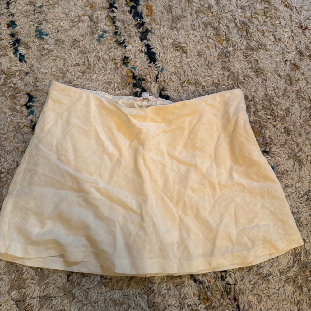 Garage Cream Mini Skirt